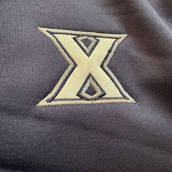 Colosseum Xavier Musketeers Logo Full Snap Hooded Jacket Men’s L Blue Gray New - Picture 3 of 14